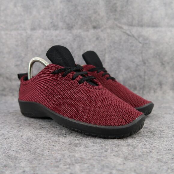 Arcopedico Shoes Women 38 Sneaker Lifestyle Comfort Walking Casual Knit Bordeaux - Picture 1 of 13
